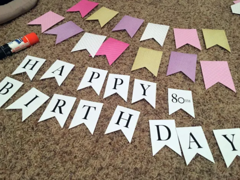 DIY Happy Birthday Banner Paper Craft!